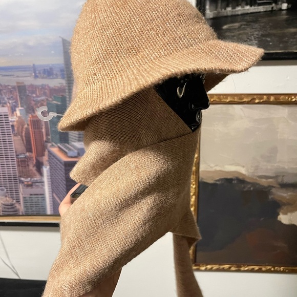 Vintage Hansen Knit Hat Scarf Combo, 60s/70s Mod, Made in USA - Picture 4 of 8